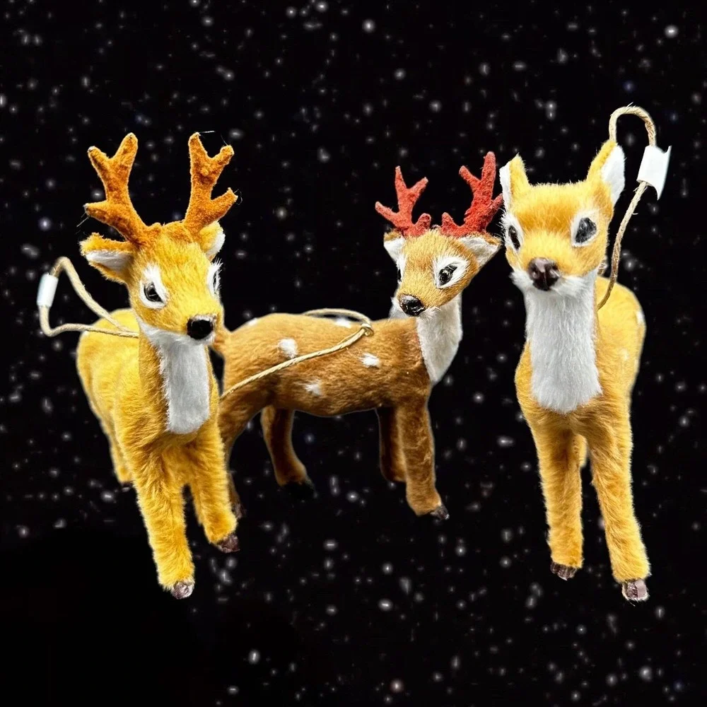 Target 2022 Reindeer Christmas Ornament Brown Deer Wondershop 3 Set 5